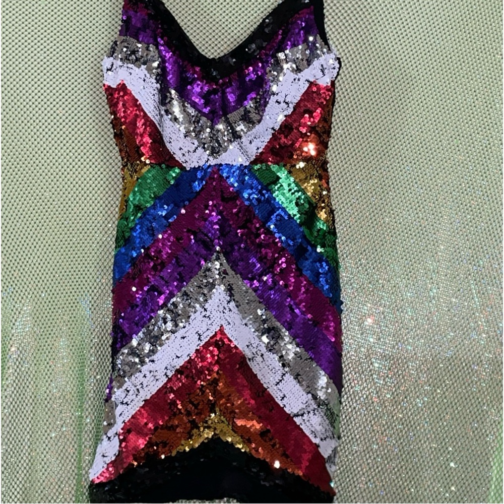 NWOT Colorful Sequin Dress